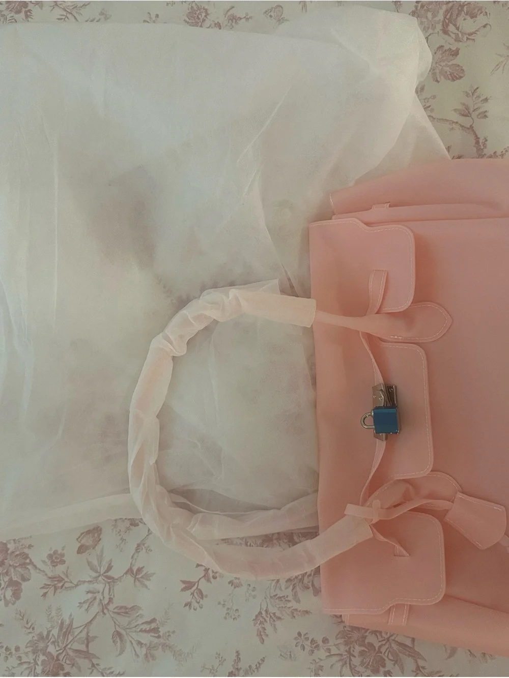 Women's Pink jelly firkin Top-Handle Bag new condition unused with packaging